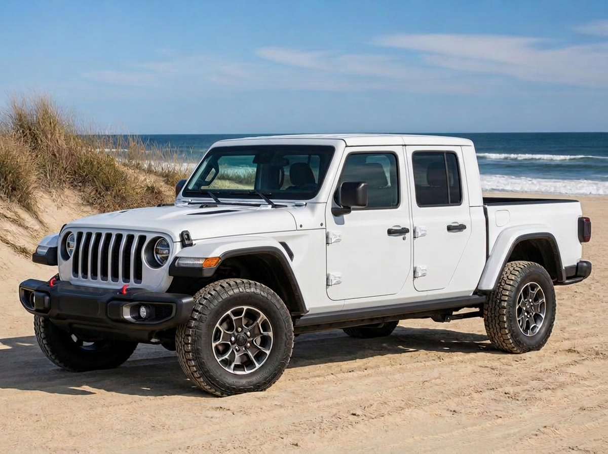 4-Door Gladiator on Hatteras Island beach